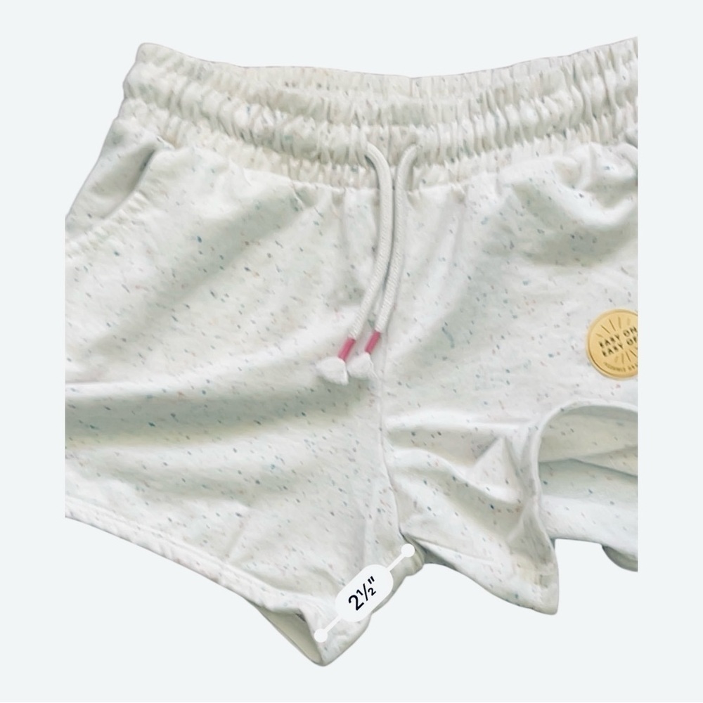 Cat & Jack casual white speckled confetti Girls shorts L (10-12) elastic waist - Picture 13 of 14
